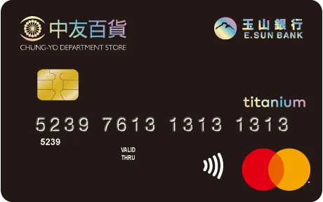 中友百貨悠遊聯名卡